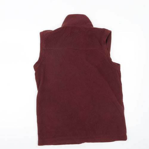 Lincoln Men’s Red Fleece Bodywarmer Waistcoat Small Zip Pockets