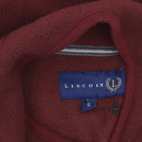 Lincoln Men’s Red Fleece Bodywarmer Waistcoat Small Zip Pockets