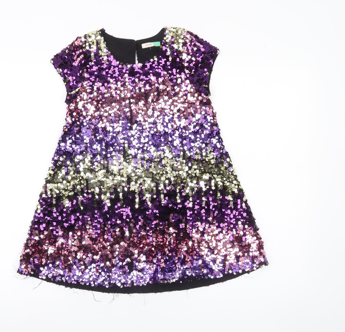 John Lewis Girls Multicoloured Sequin A-Line Party Dress Size 6 Years