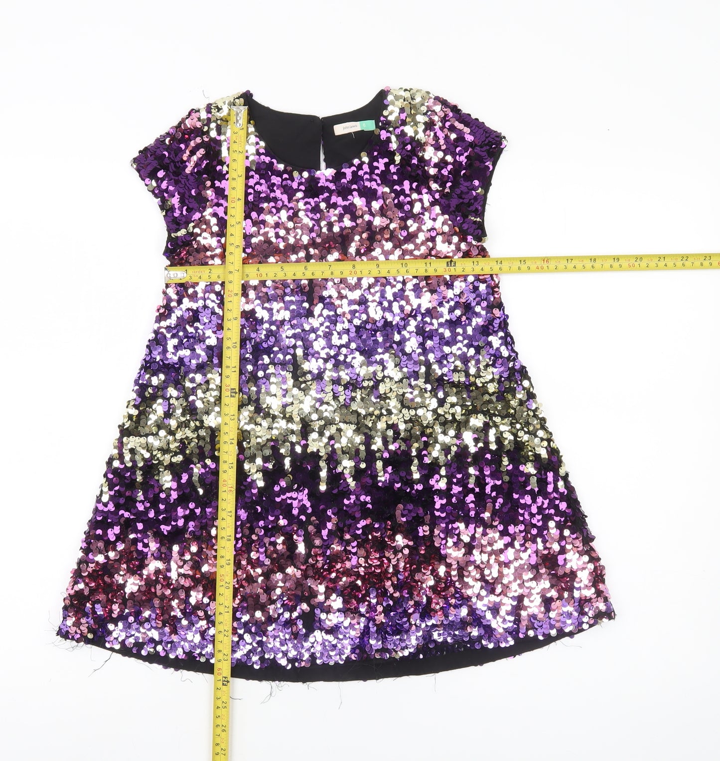 John Lewis Girls Multicoloured Sequin A-Line Party Dress Size 6 Years
