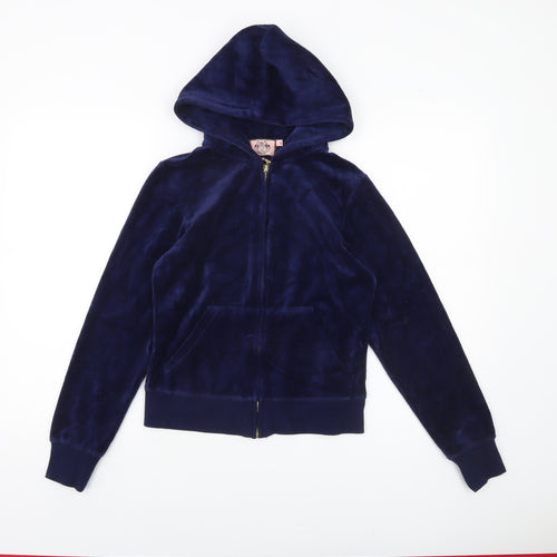 Dasey Pavilion Women’s Blue Velour Full Zip Hoodie Size S