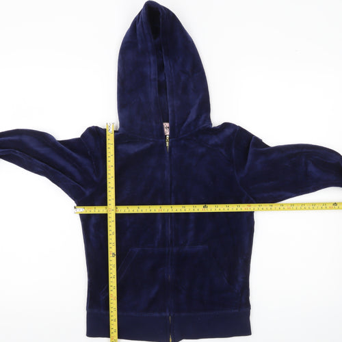 Dasey Pavilion Women’s Blue Velour Full Zip Hoodie Size S