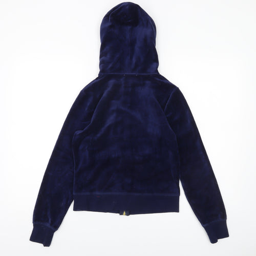 Dasey Pavilion Women’s Blue Velour Full Zip Hoodie Size S