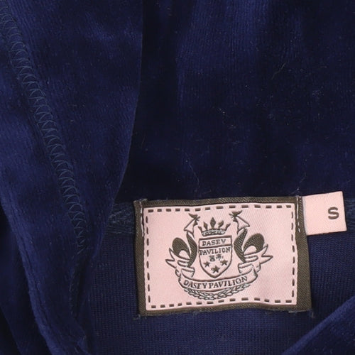 Dasey Pavilion Women’s Blue Velour Full Zip Hoodie Size S