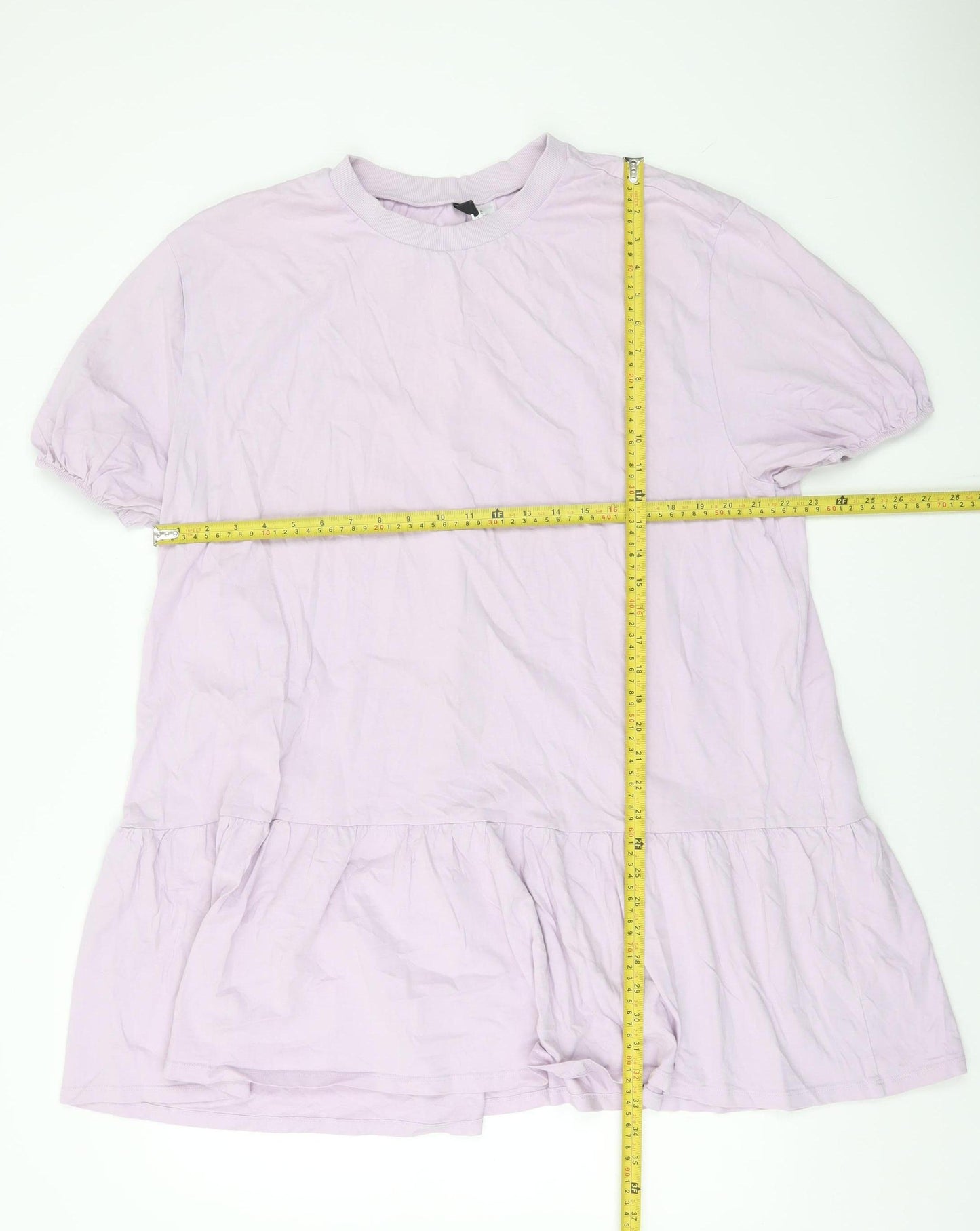 H&M Divided Women Purple XL T-Shirt Dress Casual Cotton