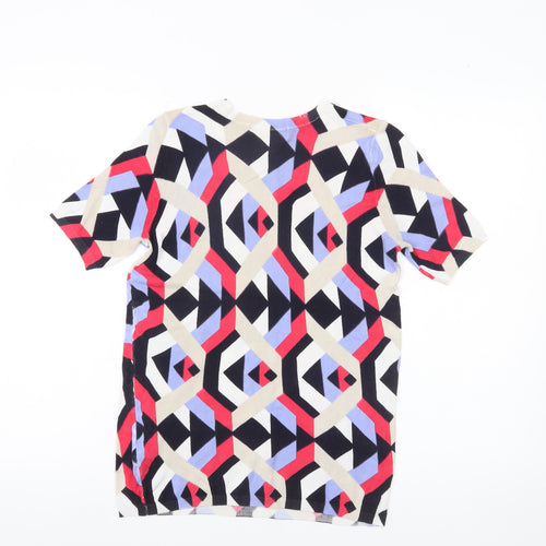 Marks and Spencer Womens Multicoloured Geometric Jumper UK 10 Short Sleeve