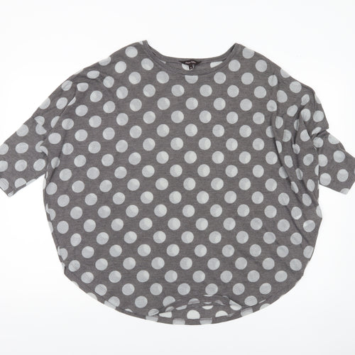 Phase Eight Women’s Grey Polka Dot Jumper Size 16 Pullover Knit