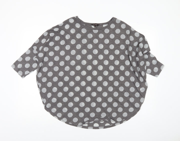 Phase Eight Women’s Grey Polka Dot Jumper Size 16 Pullover Knit