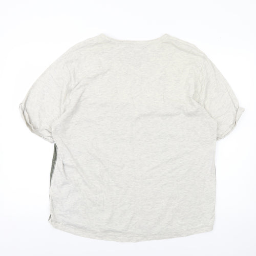 Easy Men’s Grey Green Colourblock XL Crew Neck T-Shirt
