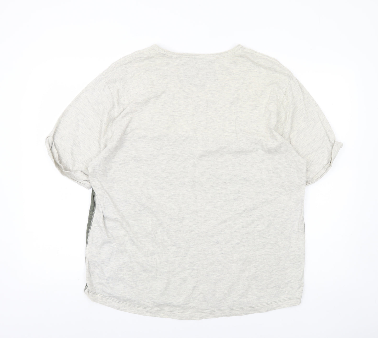 Easy Men’s Grey Green Colourblock XL Crew Neck T-Shirt
