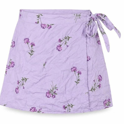 BP. Women’s Purple Floral Wrap Short Skirt XS Viscose Summer