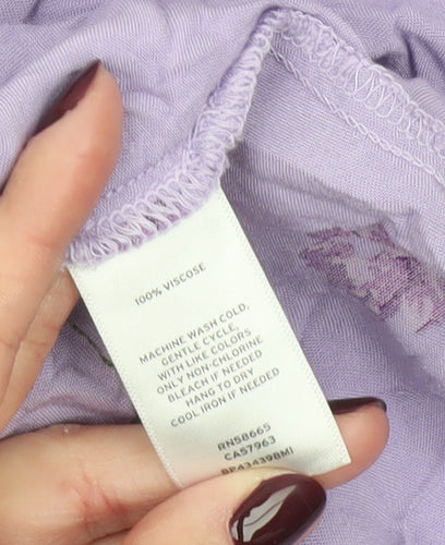 BP. Women’s Purple Floral Wrap Short Skirt XS Viscose Summer