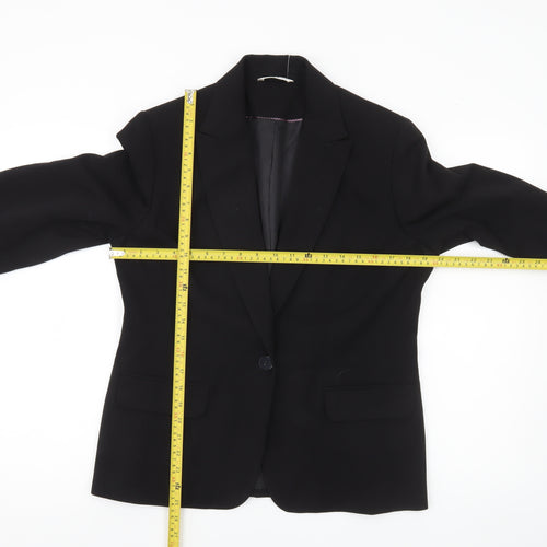 George Women’s Black Size 16 Blazer Jacket Single-Breasted