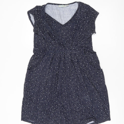 JoJo Maman Bébé Women’s Blue Polka Dot Wrap Dress Size S