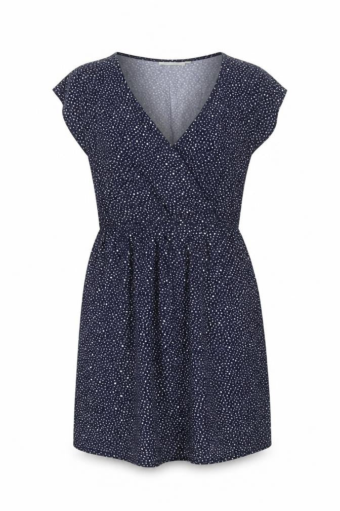 JoJo Maman Bébé Women’s Blue Polka Dot Wrap Dress Size S