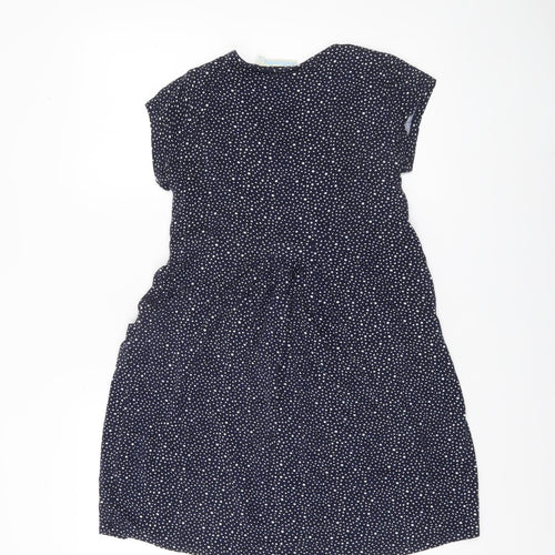 JoJo Maman Bébé Women’s Blue Polka Dot Wrap Dress Size S
