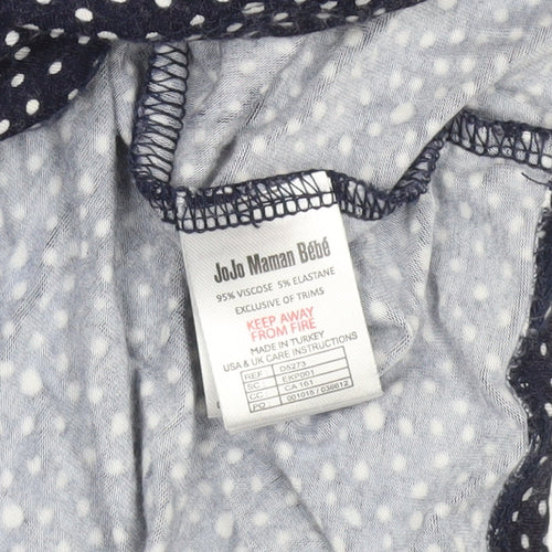 JoJo Maman Bébé Women’s Blue Polka Dot Wrap Dress Size S
