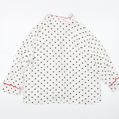 Disney Women’s White Polka Dot Minnie Mouse Pyjama Top XL
