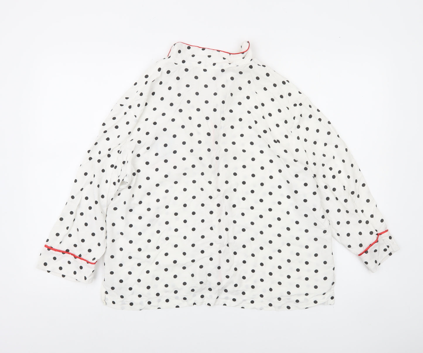Disney Women’s White Polka Dot Minnie Mouse Pyjama Top XL