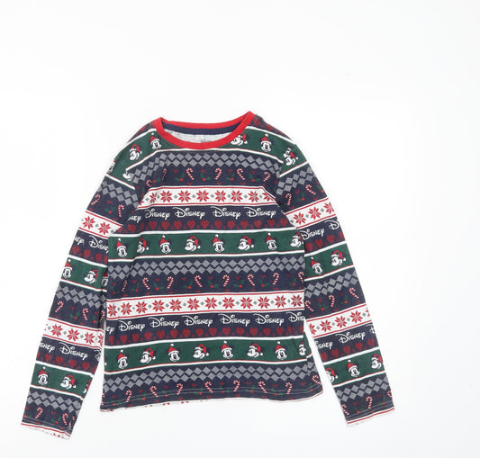 Disney Boys Multicoloured 9-10 Years Mickey Christmas Pyjama Top