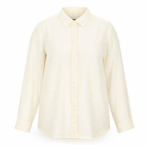 Papaya Women’s Ivory Button Blouse Size 18 Long Sleeve Lightweight