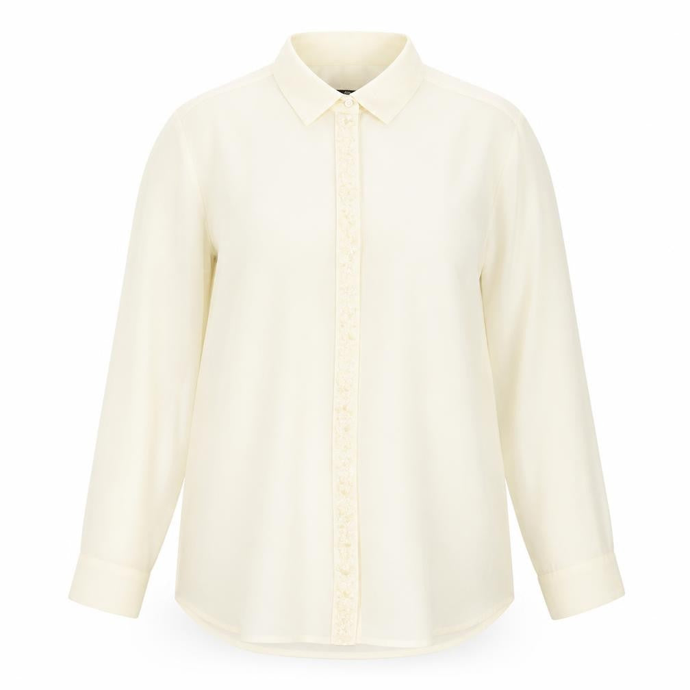 Papaya Women’s Ivory Button Blouse Size 18 Long Sleeve Lightweight
