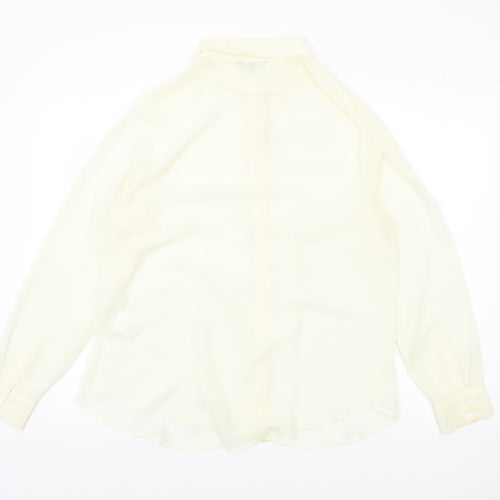 Papaya Women’s Ivory Button Blouse Size 18 Long Sleeve Lightweight