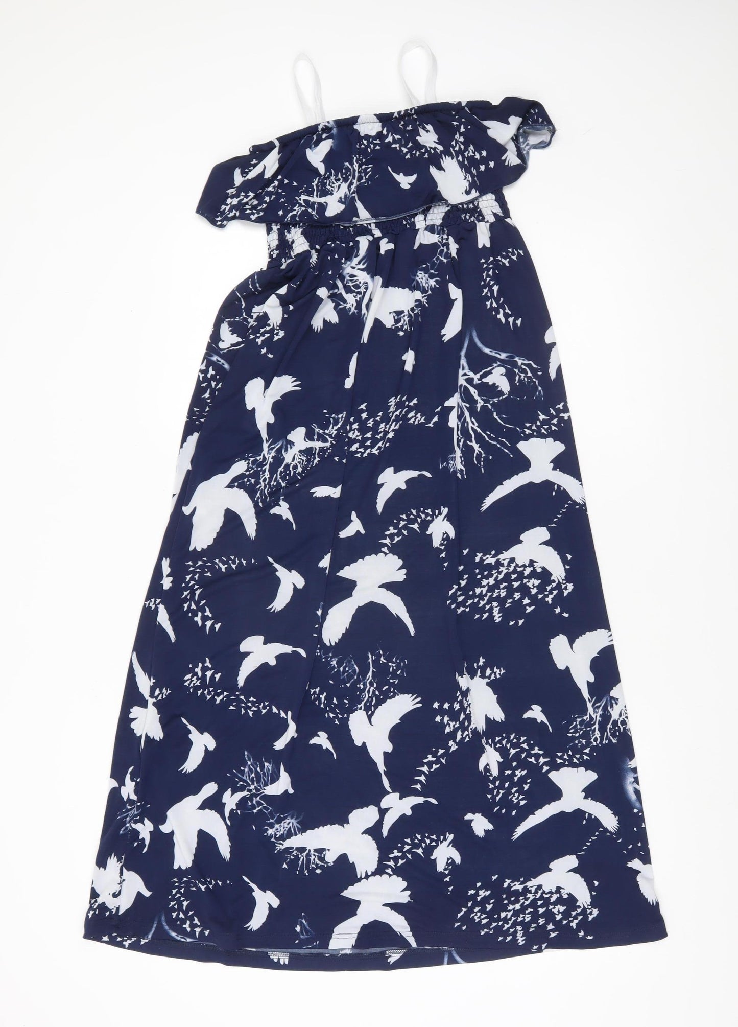 Miso Women’s Blue Maxi Strapless Summer Dress Size 10