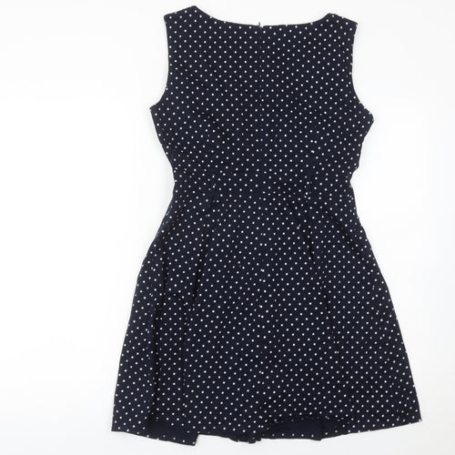 Quiz Women’s Blue Polka Dot Fit & Flare Dress Size 12