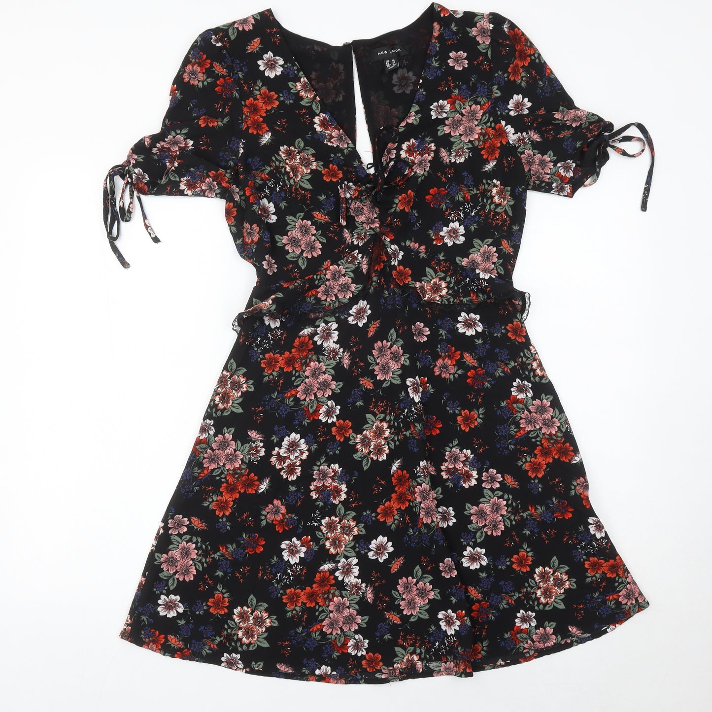 New Look Women’s Multicoloured Floral A-Line Dress Size 10