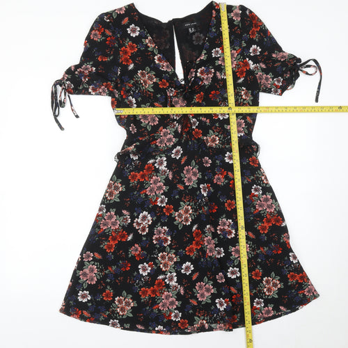 New Look Women’s Multicoloured Floral A-Line Dress Size 10