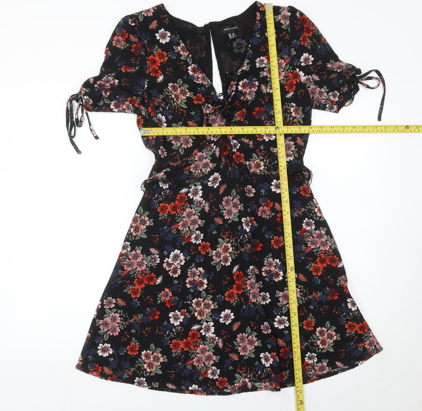 New Look Women’s Multicoloured Floral A-Line Dress Size 10