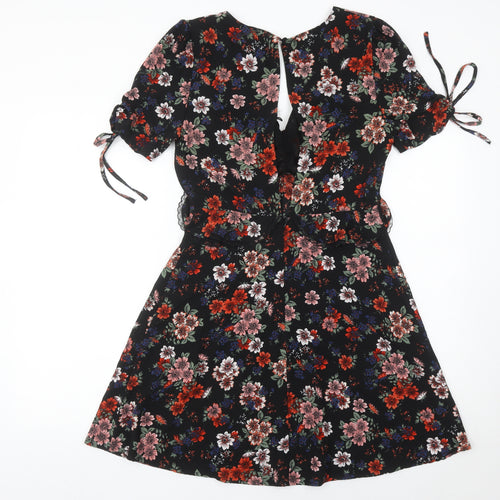 New Look Women’s Multicoloured Floral A-Line Dress Size 10