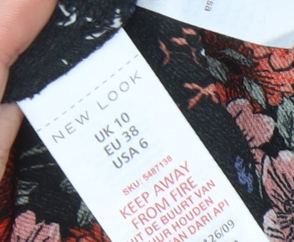 New Look Women’s Multicoloured Floral A-Line Dress Size 10