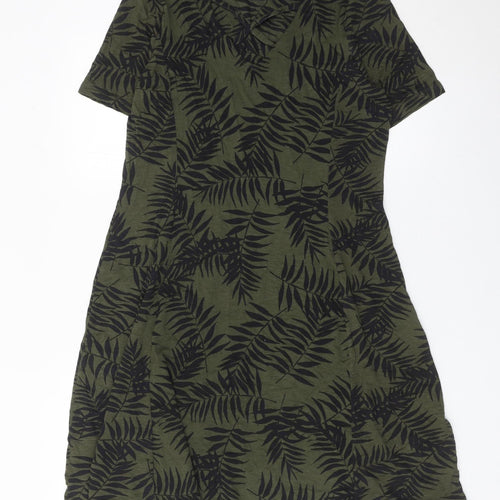 Peacocks Womens Green A-Line Knee Length Dress Size 12
