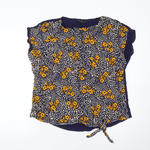 F&F Women’s Multicoloured Floral Tunic Blouse Size 12