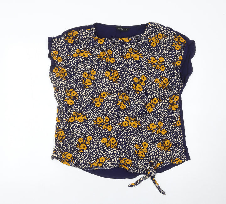 F&F Women’s Multicoloured Floral Tunic Blouse Size 12