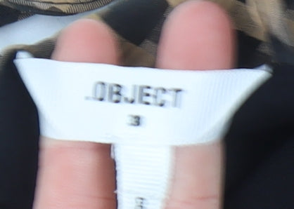 Object Women Brown Black Check Bodycon Dress Size 12