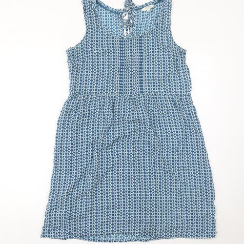 FatFace Women’s Blue Size 12 Geometric Sleeveless Shift Dress