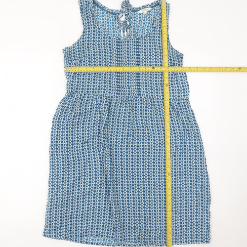 FatFace Women’s Blue Size 12 Geometric Sleeveless Shift Dress