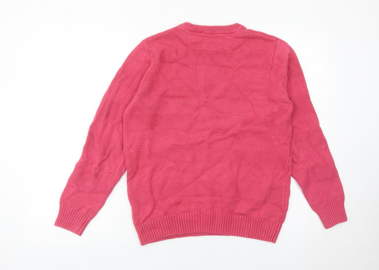 Cotton Traders Womens Pink Small Pullover Jumper Crew Neck Knitwear