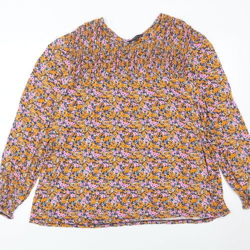 Next Women’s Multicoloured Floral Blouse Size 20 Long Sleeve Tunic