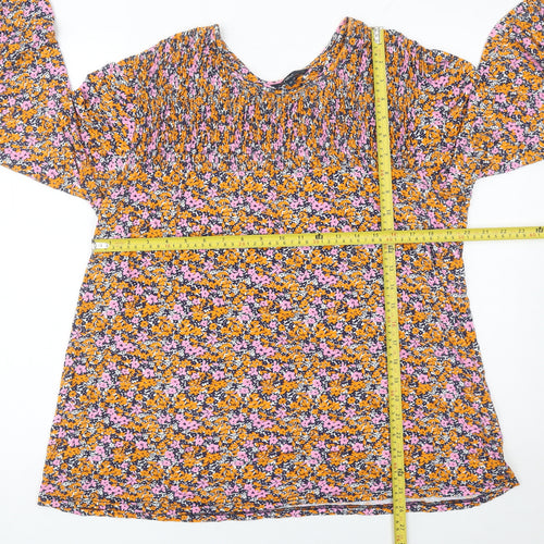 Next Women’s Multicoloured Floral Blouse Size 20 Long Sleeve Tunic