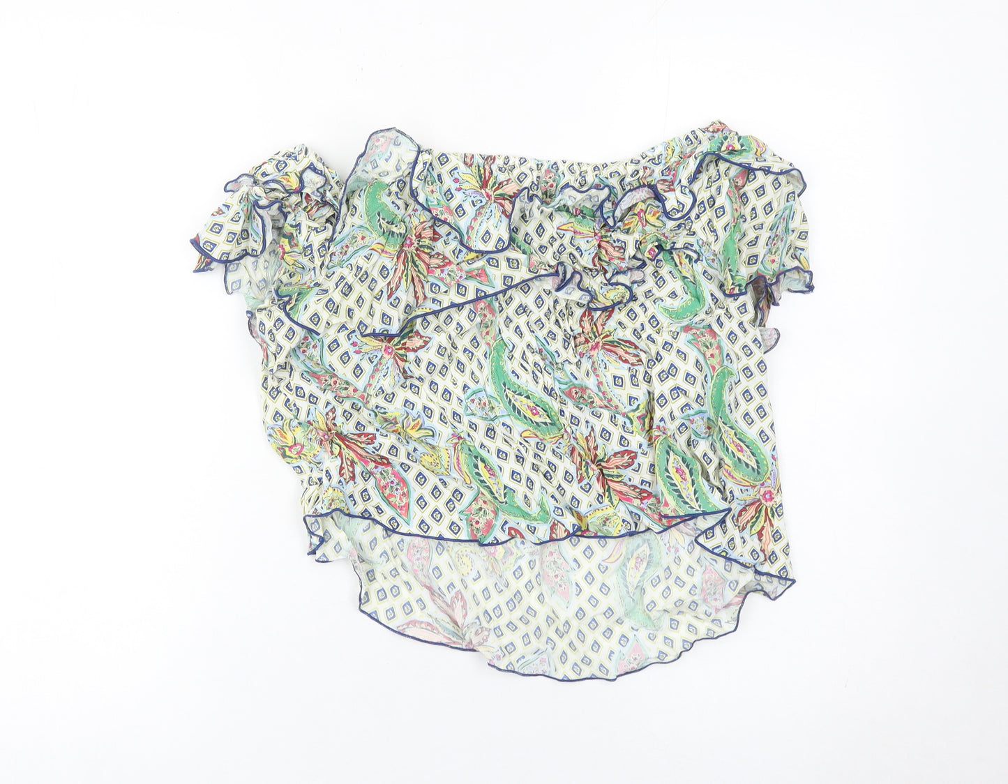 Zara Women’s Multicoloured Floral Ruffle Off-Shoulder Blouse M