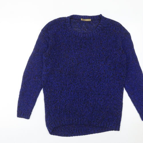 George Womens Blue Chunky Knit Pullover Jumper Size 8