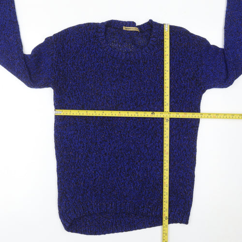 George Womens Blue Chunky Knit Pullover Jumper Size 8