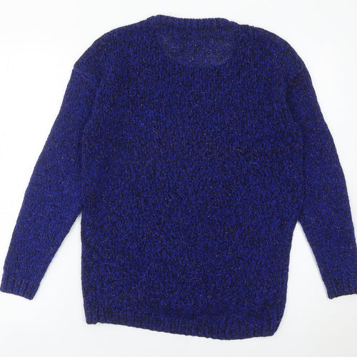 George Womens Blue Chunky Knit Pullover Jumper Size 8
