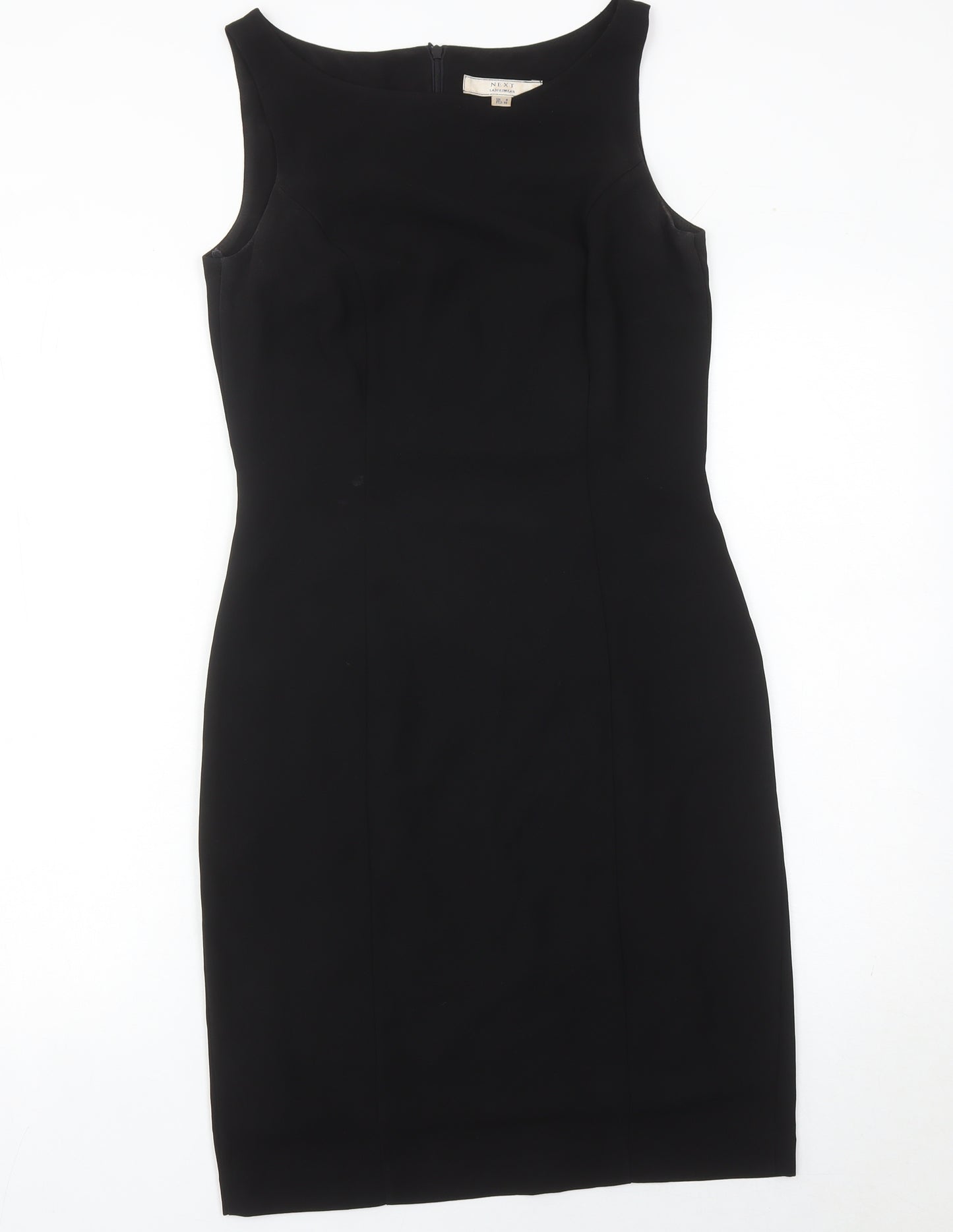 Next Women Black Size 8 Sheath Knee Length Sleeveless Dress