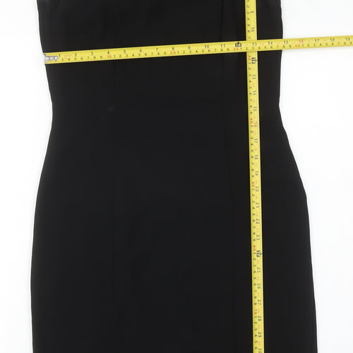 Next Women Black Size 8 Sheath Knee Length Sleeveless Dress