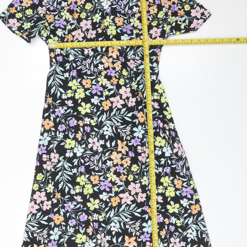 Bonmarché Women’s Multicoloured Floral A-Line Knee Length Dress Size 12